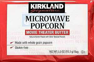 カークランド 電子レンジ用ポップコーン 3.3オンスバッグ - 8袋 Kirkland Microwave Popcorn 3.3 Ounce Bags - 8 Bags