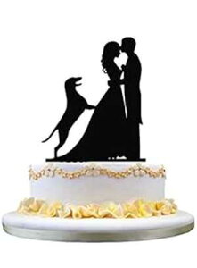 W[}VFp[h̖ʔEGfBOP[L̑AfpȃEGfBOP[Lgbp[ zhongfei funny wedding cake decor with German Shepherd Dog , rustic wedding cake topper