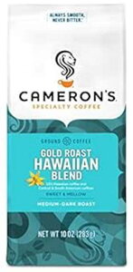 Cameron's Coffee [XgOEhR[q[obOAS[h[XgnCAuhA10IX Cameron's Coffee Roasted Ground Coffee Bag, Gold Roast Hawaiian Blend, 10 Ounce