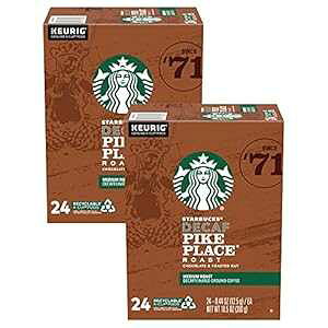 X^[obNX fJtF R[q[ K Jbv |bhApCN vCXA24 CT Starbucks Decaf Coffee K-Cup Pods, Pike Place, 24 CT
