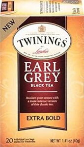 gCjO Iu h GNXg{[h A[OCgA20 JEg (6 pbN) Twinings of London Extra Bold Earl Grey Black Tea, 20 Count (Pack of 6)