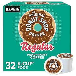 The Original Donut Shop M[AVOT[u L[O K Jbv |bhA~fBA [Xg R[q[ |bhA32  The Original Donut Shop Regular, Single-Serve Keurig K-Cup Pods, Medium Roast Coffee Pods, 