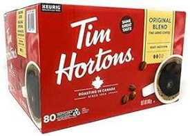 Tim Hortons オリジナル ブレンド ミディアム ロースト コーヒー - キューリグ ブルワーズ用 シングル サーブ K カップ ポッド 80 個 {カナダから輸入} Tim Hortons Original Blend Medium Roast Coffee - 80 Single Serve K-Cup Pods for