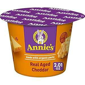 Annie's マカロニ&チーズ、リアルエイジドチェダー、電子レンジ対応ディナー、2.01 オンス カップ(12個入) Annie's Homegrown Annie's Macaroni and Cheese, Real Aged Cheddar, Microwavable Dinner, 2.01 oz. Cup (Pack of 12)