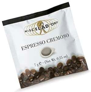 Miscela d'Oro VOVbg GXvb\ N[\ OEh |bhA150 pbN Miscela d'Oro Single Shot Espresso Cremoso Ground Pods, 150 pack