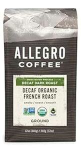 Allegro Coffee fJtF I[KjbN t` [Xg OEh R[q[A12 IX (1 pbN) Allegro Coffee Decaf Organic French Roast Ground Coffee, 12 oz (Pack of 1)