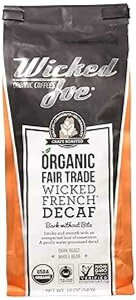 Wicked Joe I[KjbN R[q[ t` fJtFASA12 IX Wicked Joe Organic Coffee French Decaf, Whole Bean, 12 Ounce