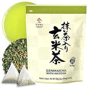 茺Ē Ē JtFC { 3g×60eB[obOy}Tz chaganju Genmaicha green tea with Matcha, roasted brown rice tea, Low caffeine, Japanese Tea, 3g 60 tea bags YAMASAN