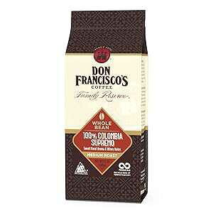 Don Francisco's 100% Colombia Supremo Whole Bean Coffee (12 oz Bag)
