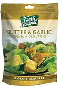 tbVOv~ANgA5IXpbNi3jio^[K[bNj Fresh gourmet Premium Croutons, 5-Ounce Pack of THREE (3) (Butter & Garlic)