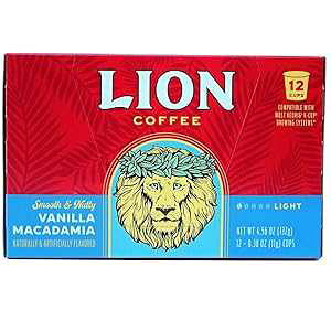 12 JEg (1 pbN)Aoj }J_~AACI R[q[ oj }J_~A t[o[AVOT[u R[q[ |bh - 12 JEg {bNX 12 Count (Pack of 1), Vanilla Macadamia, Lion C