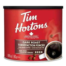 Tim Horton's 100% アラビカ ダークロースト、挽いたコーヒー、875g/30.86 オンス Tim Hortons Tim Horton's 100% Arabica Dark Roast, Ground Coffee, 875g/30.86 Ounce