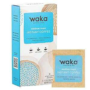 JiCX^gR[q[ ? ~fBA[Xg ? RrAY 100% ArJt[YhC ? 18 Waka Coffee Waka Quality Instant Coffee Medium Roast Colombian 100% Arabica Freeze Dried Beans 8 Single