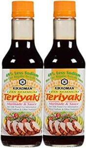 LbR[} Ă₫\[XA10IX (2pbNAv20tʃIX) (2pbN) Kikkoman Less Sodium Teriyaki Sauce, 10 Ounce (Pack of 2, Total of 20 Fl Oz) (2-Pack)