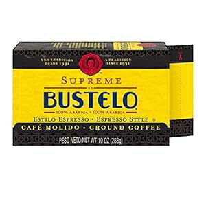 Supreme by Bustelo GXvb\ X^C _[N [Xg OEh R[q[ ubNA10 IX (12 pbN) Cafe Bustelo Supreme by Bustelo Espresso Style Dark Roast Ground Coffee Brick, 10 Ounces (Pack of 12)