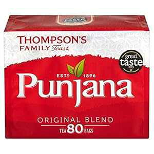 Thompsons Punjana Tea Bags 80 per pack - Pack of 2