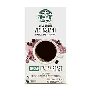 X^[obNX VIA CX^g R[q[AfJtF C^A [XgA7  Starbucks VIA Instant Coffee, Decaf Italian Roast, 7 Count