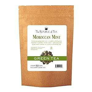 The Republic of Tea bR ~g O[ t[t [Y eB[ 5.1 IX obOA50 Jbv JtFC The Republic of Tea Moroccan Mint Green Full-Leaf Loose Tea 5.1 Oz Bag, Steeps 50 Cups Caffeinate