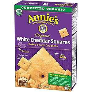 Aj[Y I[KjbN zCg `F_[ XNGA xCNh XibN NbJ[ 7.5 IX (2) Annie's Organic White Cheddar Squares Baked Snack Crackers 7.5 oz. (Pack of 2)