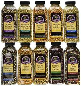 O |bsO R[ - 15 IX̃P[X {g 10{oGeBpbN Fireworks Popcorn Gourmet Popping Corn - Case of 15 oz. bottles, A Variety Pack of 10 bottles
