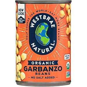 Westbrae VRL@Ђ悱AHYA15 IX (12 pbN) Westbrae Natural Organic Garbanzo Beans, No Salt Added, 15 Oz (Pack of 12)