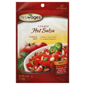 Mrs. Wages ホットサルサトマト＆缶詰ミックス、4オンス（12個パック） Mrs. Wages Hot Salsa Tomato & Canning Mix, 4-oz (Pack of 12)