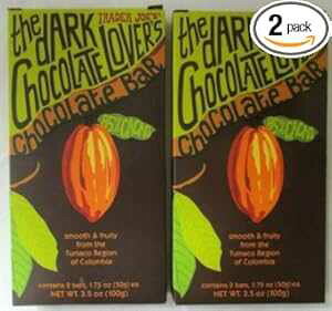 �g���[�_�[�W���[�Y �U �_�[�N �`���R���[�g ���o�[�Y �`���R���[�g �o�[ (3.5 �I���X/1.7 �I���X �o�[)(2 �p�b�N / ���v 4 ��) TJ's Trader Joe's the Dark Chocolate Lover's Chocolate Bar (3.5 oz/ 1.7 oz bar)(Pack of 