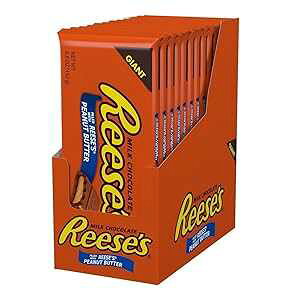 REESE �W���C�A���g �t�B���h �s�[�i�b�c �o�^�[ (6.8 �I���X �o�[�A12 �p�b�N) HERSHEY'S REESE's Giant Filled Peanut Butter, (6.8-Ounce Bar, Pack of 12)