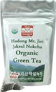 Teas Unique 2021 ؍͓qَRt@[XgtbVL@ΒA25 eB[obO (50g) Teas Unique 2021 Korean Hadong Mt. Jiri First Flush Organic Green Tea, 25 Tea Bags (50g)