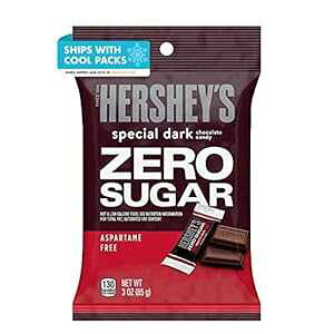 HERSHEY'S SPECIAL _[N [VK[ `R[g LfB[ o[AʕAAXpe[ t[A3 IXA (12 pbN) HERSHEY'S SPECIAL DARK Zero Sugar Chocolate Candy Bars, Individually Wrapped,