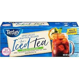 Tetley Black TeaAJtFCXACXeB[uhAt@~[TCYAی^eB[obO24i6pbNjipbP[W͈قȂꍇ܂j Tetley Black Tea, Decaffeinated Iced Tea Blend, Famil