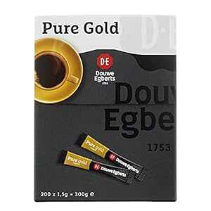 Douwe Egberts sAS[h CX^g R[q[ XeBbNA200x1.5gA200 { Douwe Egberts Pure Gold Instant Coffee Sticks, 200x1.5g, 200 portions