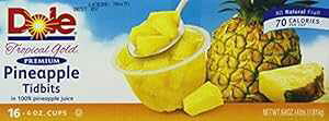 h[ eBrbc 100 p[Zg pCibv W[XA16  Dole Tidbits in 100 Percent Pineapple Juice, 16 Count