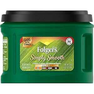 Folgers Simply Smooth Decaf Ground CoffeeA}Ch[XgA23 IX (6 pbN)ApbP[W͕ύXꍇ܂ Folgers Simply Smooth Decaf Ground Coffee, Mild Roast, 23 Ounce (Pack of 6), Pack May Vary