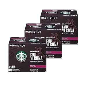 X^[obNX R[q[ K Jbv |bhAJtF F[iA32 CTA3 pbN (v 96 |bh) Starbucks Coffee K-Cup Pods, Caffe Verona, 32 CT, Pack of 3 (96 Pods Total)