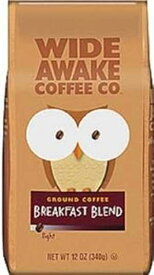 Wide Awake Coffee ブレックファーストブレンド グラウンドコーヒー、12オンス Wide Awake Coffee Breakfast Blend Ground Coffee, 12 Ounce