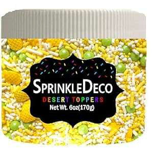 sjR[_ gsJ pCibv Hp XvN P[L NbL[ JbvP[L ACXN[ h[ic NC - 6IX W[ Sprinkle Deco Pina Colada Tropical Pineapple Edible Co