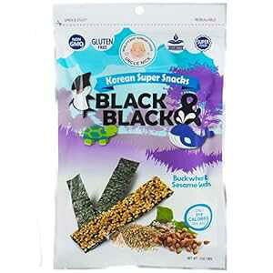 UNCLE NICK ؍X[p[XibN - ΕƌӖ荕CXibN 1IX (3pbN) UNCLE NICK Korean Super Snacks - Black & Black Seaweed Snack with Buckwheat and Sesame Seeds 1oz (Pack of 3)