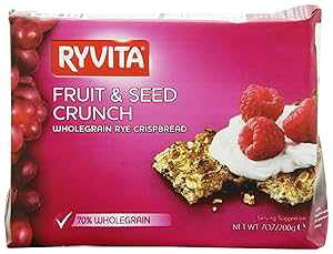 Ryvita t[c Ah V[h N` NXvubhA7 IX (8 pbN) Ryvita Fruit and Seed Crunch Crispbreads, 7 Ounce (Pack of 8)