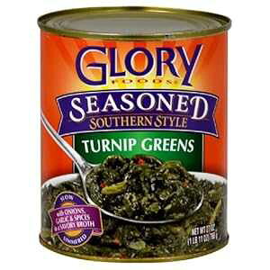 Glory Foods tJuO[A27 IX (6 pbN) Glory Foods Seasoned Turnip Greens, 27-ounces (Pack of6)