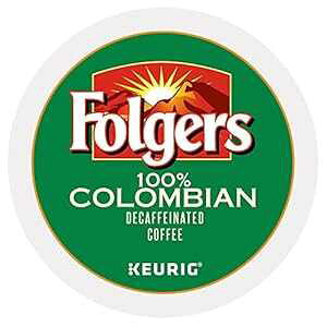 Folgers 100 p[Zg RrA JtFCX R[q[ VOT[u K Jbv |bhAL[OpA96  Folgers 100 Percent Colombian Decaffeinated Coffee single serve K-Cup pods for Keurig brewers,