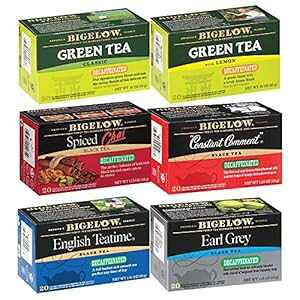 Bigelow JtFCX 6 t[o[ oGeB pbN eB[obOA20 JEg {bNX (6 pbN)AfJtFgAv 120 eB[obO Bigelow Tea Bigelow Decaffeinated 6 Flavor Variety Pack Tea Ba