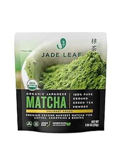 Jade Leaf Matcha Organic Green Tea Powder, Culinary Grade Premium Second Harvest - Authentically Japanese (1.06 Ounce Pouch)