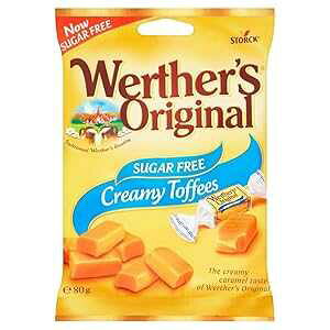 Werther's Original Original Original Werthers Original No Sugar Bag Imported From The UK England The Very Best Of British No Sugar Chewy Toffee