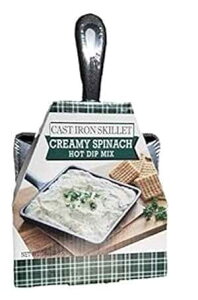 ON[~[ق񑐃zbgfBbv~bNX StCpt 5C` x 5C` ` The Modern Gourmet Gourmet Creamy Spinach Hot Dip Mix with Cast Iron Skillet 5" x 5" Square