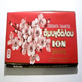 IONギリシャの伝統的なチョコレートとアーモンド-3バーX100g ION Greek Traditional Chocolate with Almonds - 3 Bars X 100g