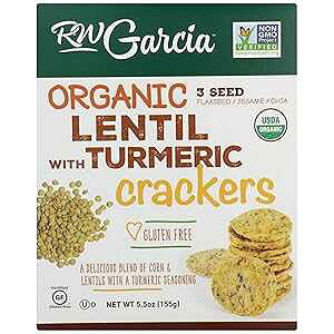RW GARCIA Organic Lentil Turmeric Crackers, 5.5 OZ