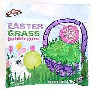 J[Z (1 pbN) C[X^[OX ouK t[c̃ouK LfB lbgdʁB2.12IX/60g Ford Gum Carousel (1 Pack) Easter Grass Bubblegum Fruit Flavored Bubble Gum Candy Net Wt. 2.12 o