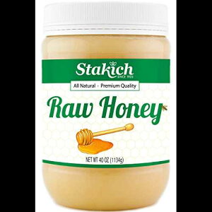 Stakich I - AHAMAR[V - 40 IX Stakich Raw Honey - Pure, Unprocessed, Unheated, Kosher - 40 Ounce