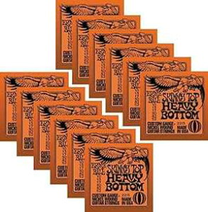 oN 12 ZbgAA[j[{[AGLM^[AjbPAXLj[gbvwr[{gQ[W (10-52) Bulk 12 Sets, Ernie Ball, Electric Guitar Strings, Nickel Wound, Skinny Top Heavy Bottom Gauge (10-52)